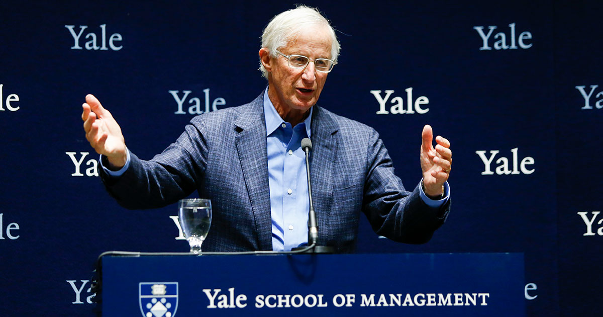 Yale’s William Nordhaus speaks at a press conference at his university after winning the 2018 Nobel Prize in Economic Sciences, which he shared with NYU’s Paul Romer. (Photo: Eduardo Munoz Alvarez/Getty Images) William_Nordhaus_1200.jpg