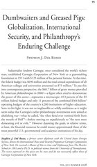 Dumbwaiters and Greased Pigs: Globalization, International Security, and Philanthropy’s Enduring Challenge