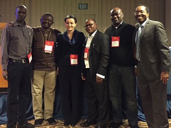 (l. to r.) Lawrence Ocen, SSRC Fellow; Jimam T. Lar, ALC Fellow; Prof. Catherine Boone, London School of Economics; Kenneth Nwoko, APN Postdoctoral Fellow; Prof. Godwin Onuoha, Princeton; Dr. Cyril Obi, Director APN, SSRC Africa_MG_FTDO_feature_570px.jpg