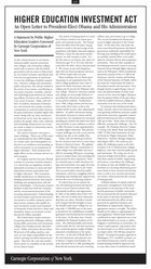 Higher Education Investment Act: An Open Letter to President-Elect Obama and His Administration