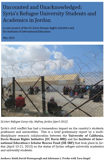 The Institute of International Education's reports on Syrian scholars and students in Jordan, Lebanon, and Turkey. IIE_Jordan.png