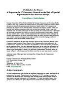 Pathfinders for Peace: A Report to the UN Secretary-General on the Role of Special Representatives and Personal Envoys