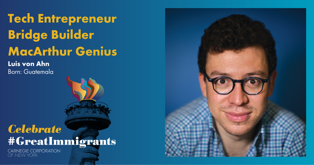 Luis von Ahn : Awards Carnegie Corporation of New York