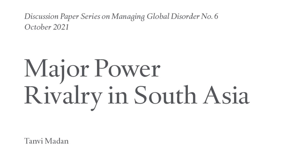 Major Power Rivalry in South Asia : Publications | Carnegie Corporation ...