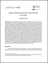 Afghanistan’s Rising Civilian Death Toll Due to Airstrikes, 2017-2020